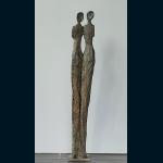brons beeld met ons twee Jenny Reynaert